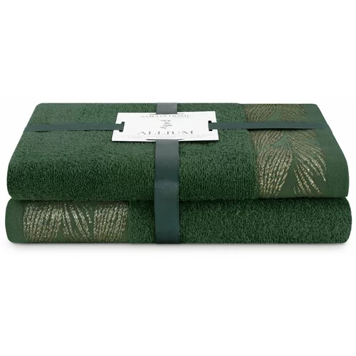 AmeliaHome Zeleni pamučni set ručnika 2 kom od frotira Allium –