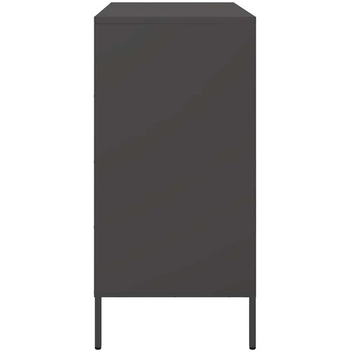  Komoda crna 68 x 39 x 79 cm čelična Slike