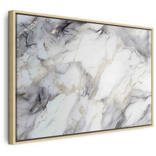  Slika - Elegant marble – stone structures in neutral colours 120x80 U prirodnom drvenom okviru Cene