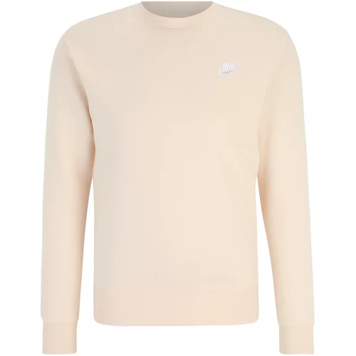 Nike Sportswear Sweater majica svijetlobež / bijela