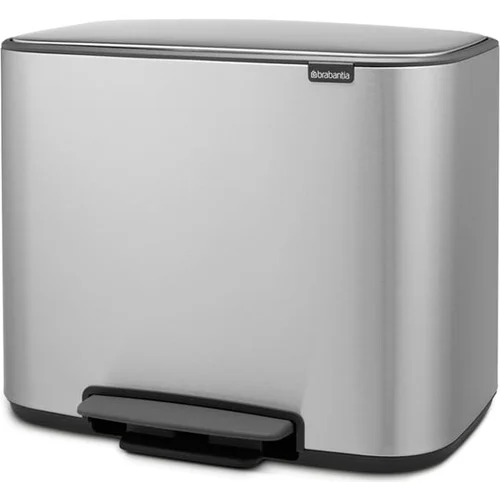 Brabantia Bo pedalni koš 3 x 11 L s 3 plastičnimi vložki - Matt Steel Fingerprint Proof