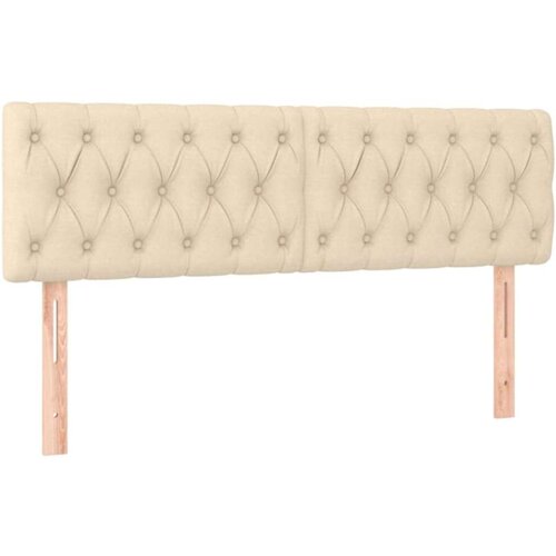  Uzglavlja 2 kom krem 72x7x78/88 cm od tkanine Slike