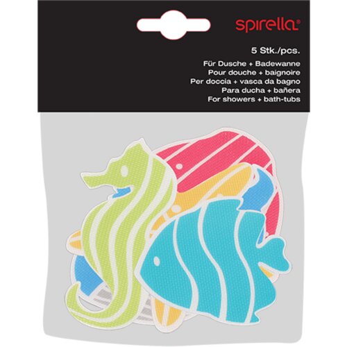 Spirella Otro&amp;scaron;ke protizdrsne podloge 5 ks za kad 12x12 cm Waterworld &amp;ndash; Slike