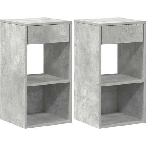 Maison Chic 2 kose Nočne omarice - Nočne mize s predalom betonsko siva 35x34x66,5 cm, (21689092) Cene
