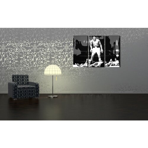  Ročno izdelana slika POP Art Muhamad Ali 3-delna (pop art) Slike