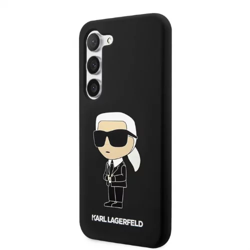 Karl Lagerfeld Originalen ovitek KLHCS23SSNIKBCK za Samsung Galaxy S23 5G črn silikonska zaščita - IML NFT Karls Full Body