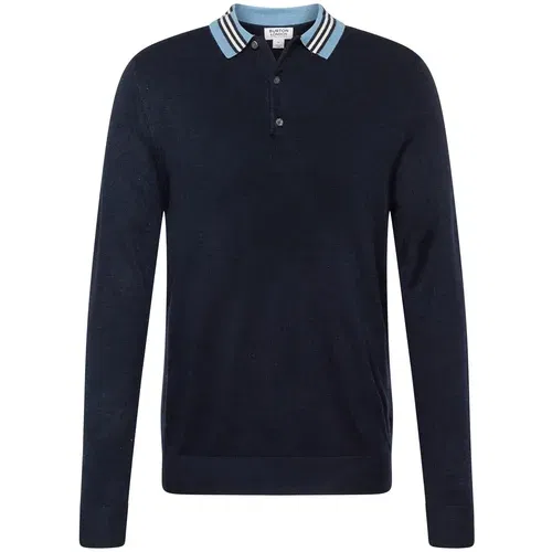 Burton Menswear London Majica mornarsko plava / svijetloplava / bijela