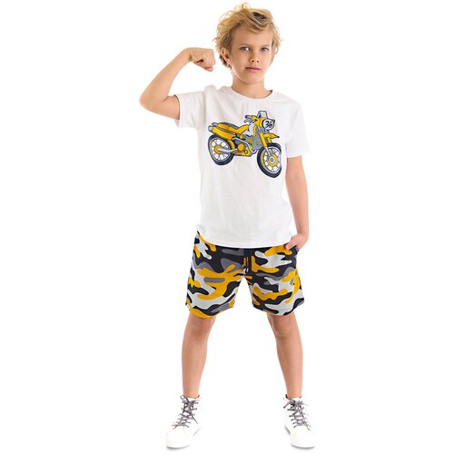 Mushi Motorcycle Boy T-shirt Shorts Set Slike