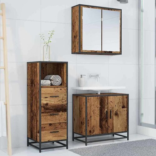 vidaXL Kupaonski ormar Staro drvo 35 x 37.5 x 100 cm Konstruirano drvo Cijene