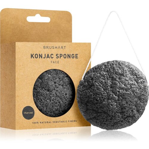 BrushArt Home Salon Konjac sponge nežna eksfoliacijska gobica za obraz Charcoal 4 g Cene