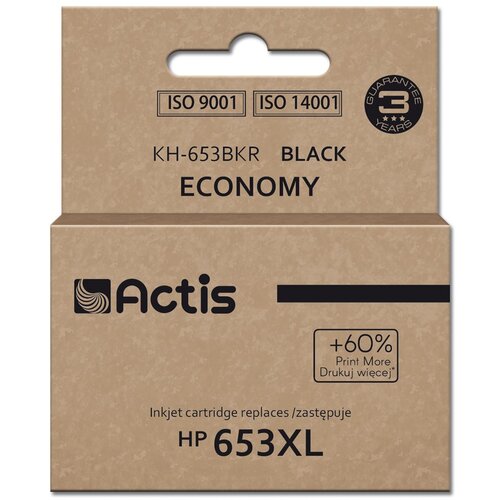 Actis KH-653BKR Ink Cartridge (replacement for HP 653XL 3YM75AE; Premium; 20ml; 575 pages; black) Cijene