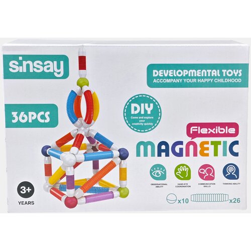 Sinsay Magnetski konstrukcijski set sa &amp;scaron;tapićima i kuglicama 36 pack Slike