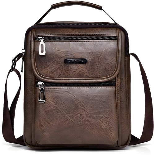 IZMAEL Mu&amp;scaron;ka Crossbody Torba WEIXIER HA-35443 - Tamno Smeđa Slike