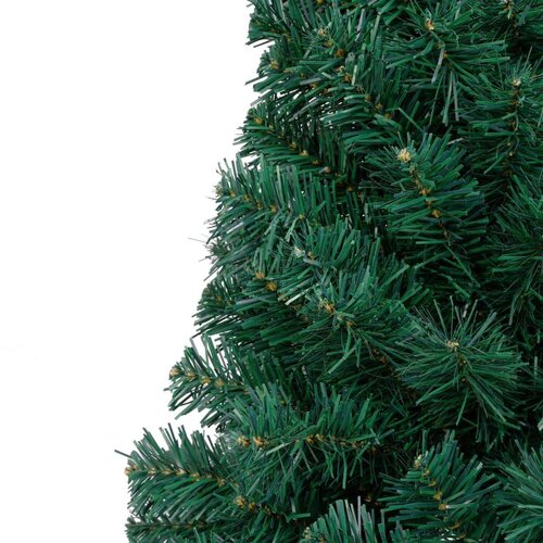 vidaXL Polovična novoletna jelka s stojalom zelena 240 cm PVC Cene