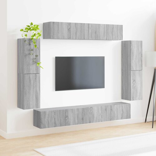  ormar 8 pcs Siva Sonoma Slike
