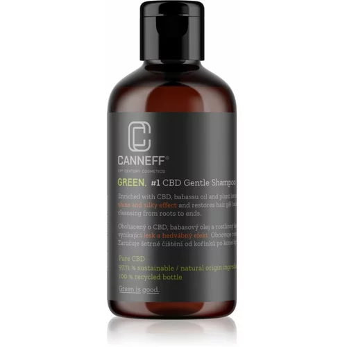 Canneff Green CBD Gentle Shampoo regeneracijski šampon za sijaj in mehkobo las 200 ml