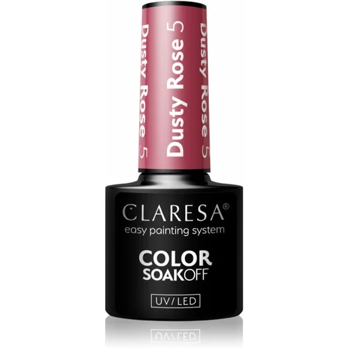 Claresa SoakOff UV/LED Color Dusty Rose gel lak za nokte nijansa 5 5 g