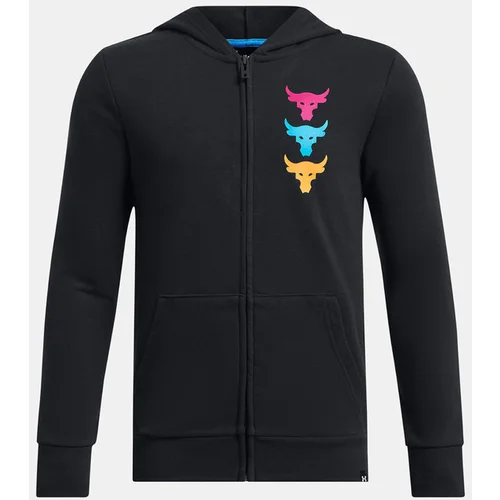 Under Armour Project Rock Boys LS FZ HD Pulover otroška Črna