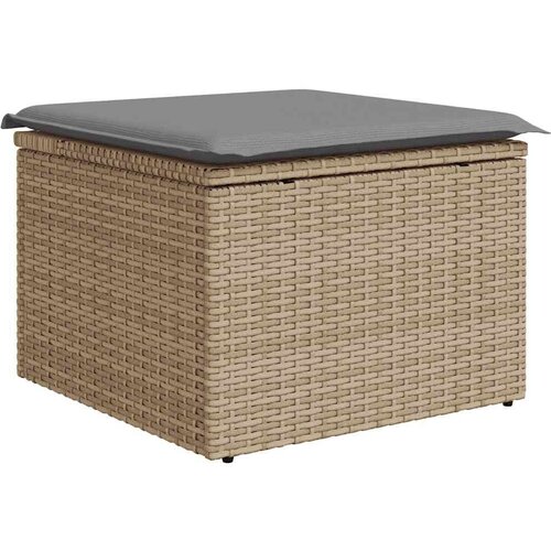 VidaXL 6-dijelni set vrtnih sofa s jastucima bež od poliratana Slike