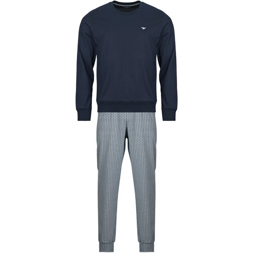 Emporio Armani EM000617 PYJAMAWITH CUFFS SET Plava Slike