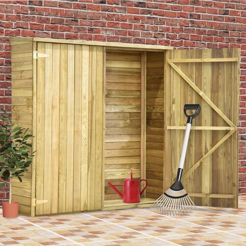 VidaXL vrtna lopa za orodje 163x50x171 cm impregnirana borovina Slike