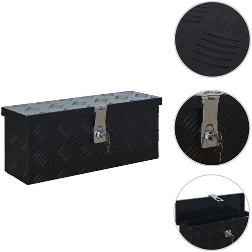 VidaXL Aluminijasta &amp;scaron;katla 485x140x200 mm črna Slike
