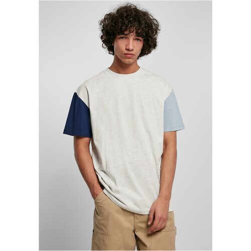 Urban Classics Plus Size Organic Oversized T-Shirt Colorblock Light Grey Slike