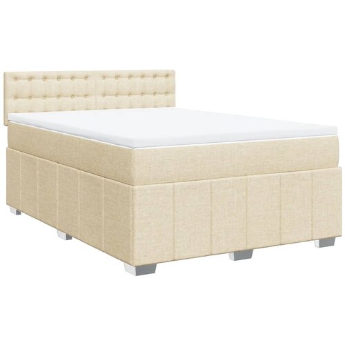 Maison Chic Box spring postelja - Vzmetna postelja z vzmetnico krem 160x200 cm blago SL11676, (21881996) Cene