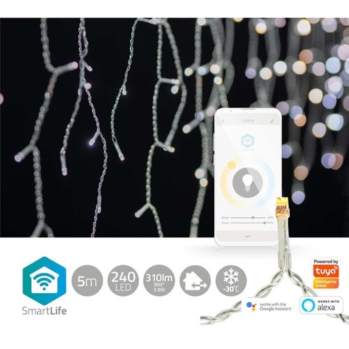 Nedis WIFILXC04W250 - led božićna zavesa 240xLED/11 funkcija 8m IP65 wi-fi tuya Slike