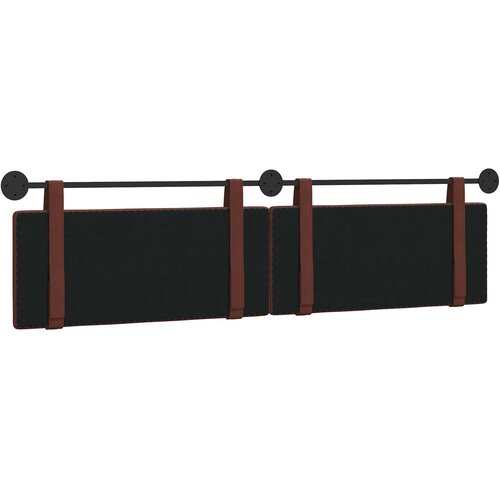  Viseće uzglavlje kreveta Sjajno smeđa Antikni PU 210 x 55 x 5 cm Slike