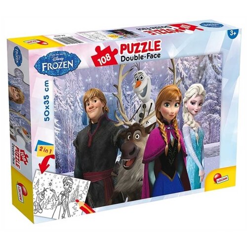 Lisciani Puzzle Frozen My Friends 2u1 složi I oboji - 108 delova Cene