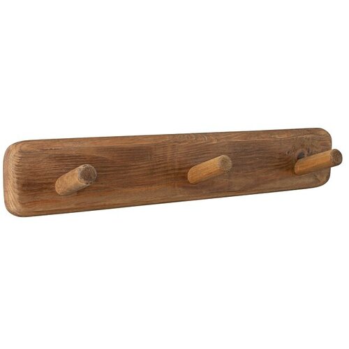 WALTECO Zidna lajsna s kukicama (D x Š x V: 525 x 99 x 100 mm, Broj kuka: 3 Kom., Drvo) Cijene
