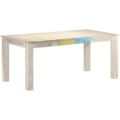  Jedilna miza bela 180x90x76 cm trmangov les
