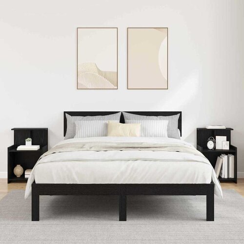  Noćni ormar 2 pcs Crni hrast 40 x 35 x 60 cm Konstruirano drvo Cijene