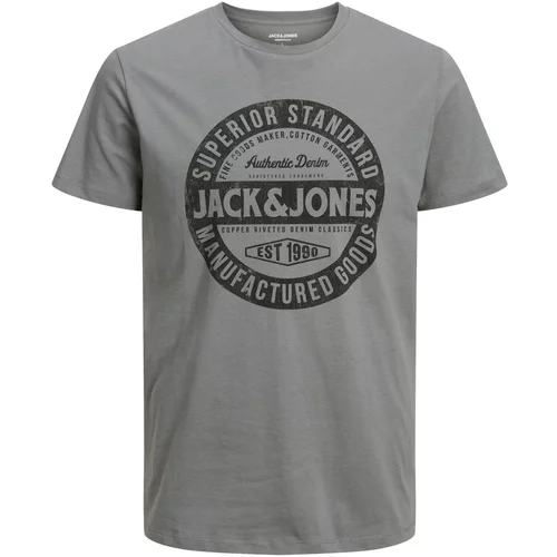 Jack & Jones Majica 'JEANS' siva / črna