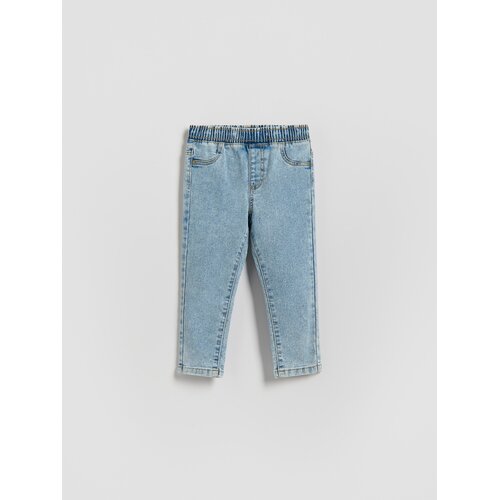 Reserved Jegging hlače s visokim udjelom pamuka - plava Cene