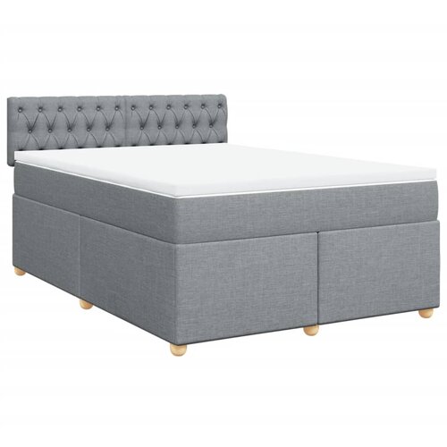 Maison Chic Box spring postelja - Vzmetna postelja z vzmetnico svetlo siva 160x200 cm žamet SL24681, (21890770) Cene