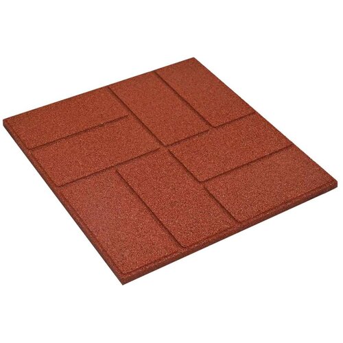  Kamen za hodanje 6 pcs Crvena 40 5 x 40 5 x 2 cm Guma - Crvena Slike