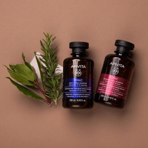 Apivita Men&amp;#039;s Care HippophaeTC &amp;amp; Rosemary &amp;scaron;ampon proti izpadanju las 250 ml Slike