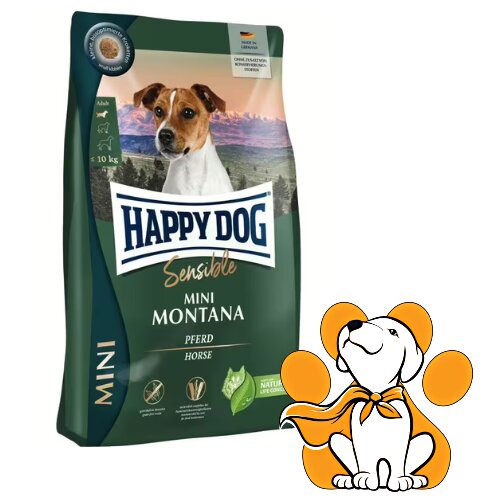 Happy Dog sensible Mini Montana Horse 800g, Hrana Bez Žitarica Sa Konjetinom Slike