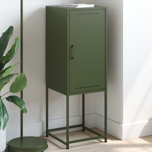 vidaXL Visoka omara olivno zelena 36x39x107 cm jeklo Cene