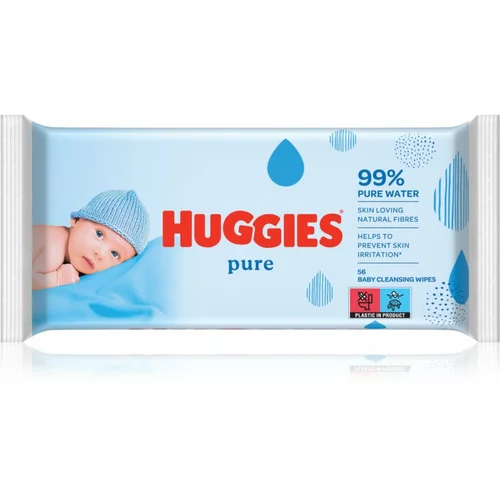 Huggies Pure čistilni robčki za otroke od rojstva 56 kos