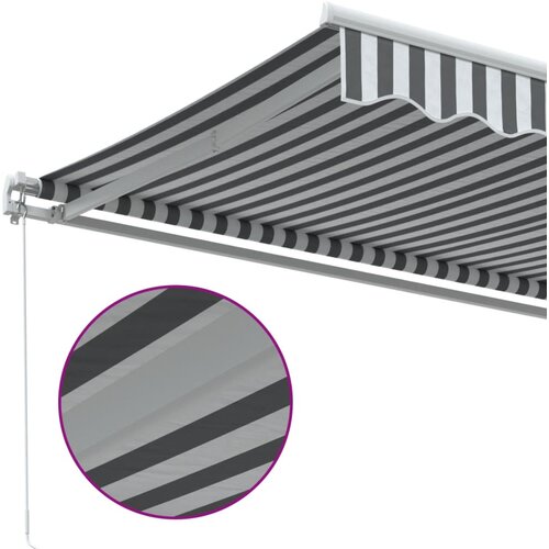 Tenda na ručno uvlačenje antracit i bijela 600 x 350 cm Slike