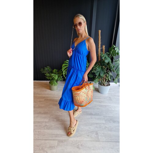 Edoti Strapless poplin maxi dress Cene