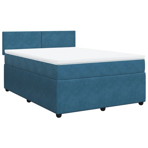 Maison Chic Box spring postelja - Vzmetna postelja z vzmetnico modra 140x190 cm žamet SL11838, (21882752) Cene