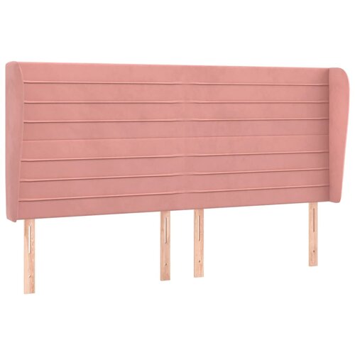 Maison Chic posteljno vzglavje - vzglavna omarica - nočna omarica z u&amp;scaron;esi roza 183x23x118/128 cm žamet, (21709205) Slike