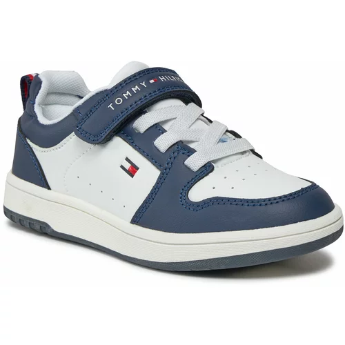 Tommy Hilfiger Superge Low Cut Lace Up/Velcro Sneaker T1X9-33340-1355 Blue/White X007