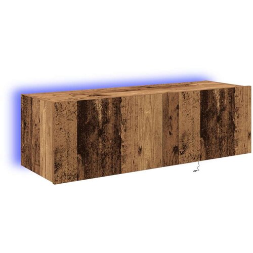  zidna komoda s LED svjetlima staro drvo 100x35x31 cm Slike