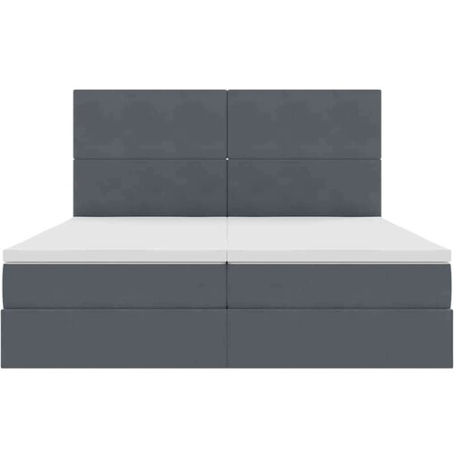  Krevet s od storage s madracem Tamno siva 200 x 200 cm Bar&amp;scaron;un - Tamno siva 200 x 200 cm Gladak dizajn Slike
