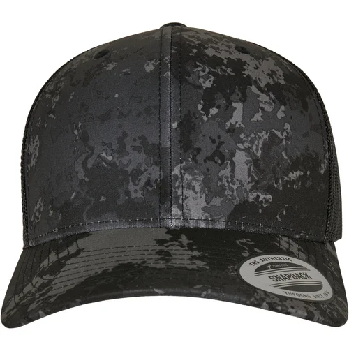 Flexfit YP Classics® Veil Camo™ Retro Trucker Cap Poseidon Black